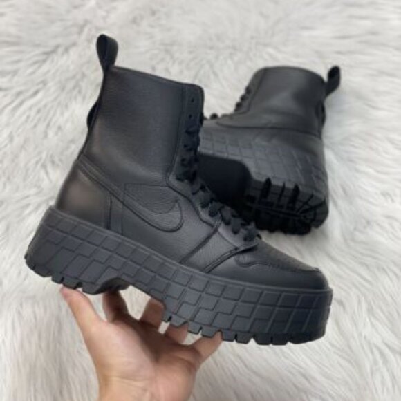 Nike Shoes - Nike Air Jordan 1 High Brooklyn Womens Casual Shoes Black FJ5737-001 NEW* Sz 8.5